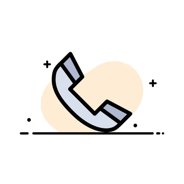 Ligue, telefone, telefone, telefone Business Flat Line preenchido ícone Vec —  Vetores de Stock