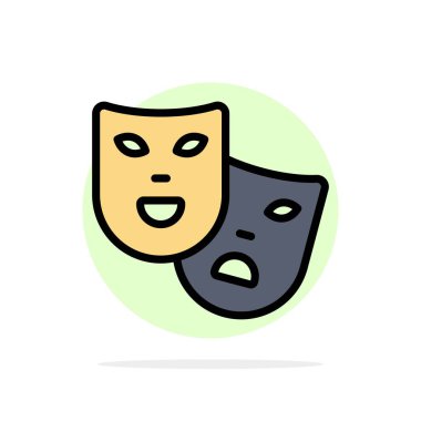 Maskeler, Roller, Tiyatro, Madrigal Soyut Daire Arka Plan Düz 