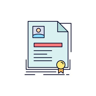 Sözleşme, rozet, İş, anlaşma, sertifika Düz Renk Ico