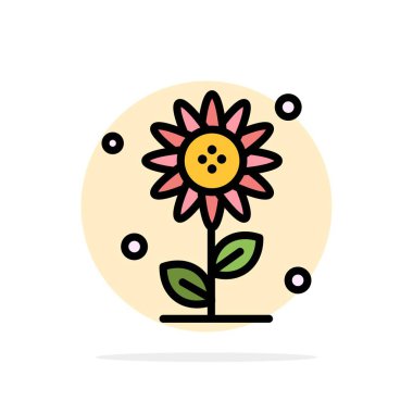 Ayçiçeği, Çiçek, Doğa, Bahar Soyut Daire Arka Plan Fla