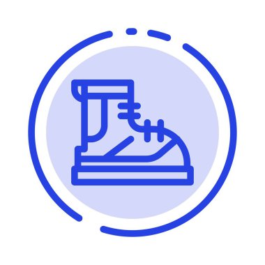 Bot, Yürüyüşçü, Yürüyüş, Parça, Boot Mavi Noktalı Hat Hattı Simgesi