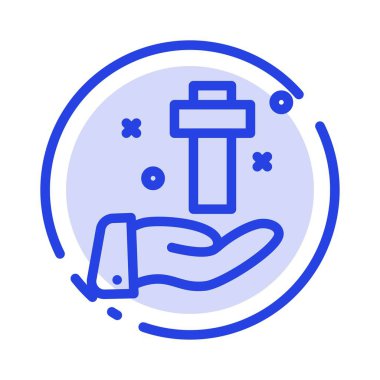 El, Kutlama, Hıristiyan, Cross, Paskalya Mavisi Noktalı Çizgi Lin