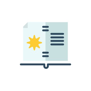 Kitap, Kılavuz, Donanım, Öğretim Düz Renk Simgesi. Vektör simgesi