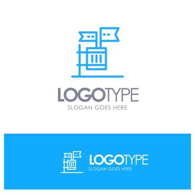 Oy, Boykot, Seçim, Çöp, Önemsiz Mavi anahat Logo ile 