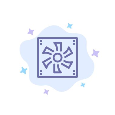 Soğutucu Fan, Bilgisayar, Soğutucu, Cihaz, Soyut Fan Mavi Simge 