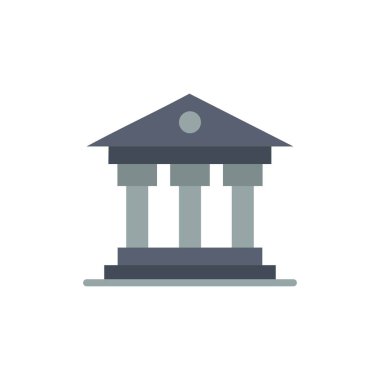 Banka, Kurum, Para, İrlanda Düz Renk Simgesi. Vektör simgesi 