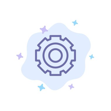 Temel, genel, Iş, ayar, soyut CL evrensel mavi simge