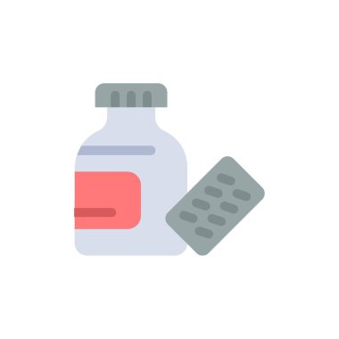 Tıp, Tıp, Bilim Düz Renk Simgesi. Vektör simgesi afiş 