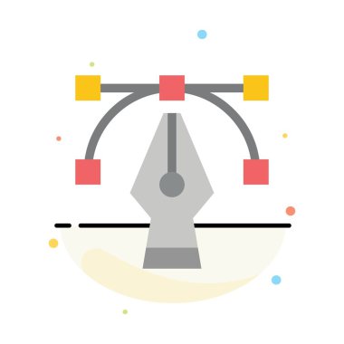 Tasarım, Grafik, Araç Soyut Düz Renk Simgesi Şablonu
