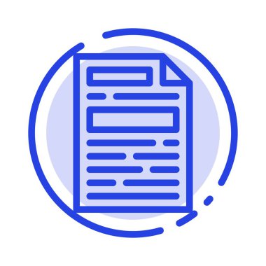 Dosya, Belge, Tasarım Mavi Noktalı Çizgi Simgesi