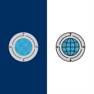 Küre, İş, İletişim, Bağlantı, Küresel, Dünya Simgeleri