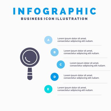 Arama, İnşaat, Bina Katı Simge Infographics 5 Adımlar P