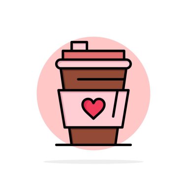 Cam, İçecek, Aşk, Düğün Soyut Daire Arka Plan Düz colo