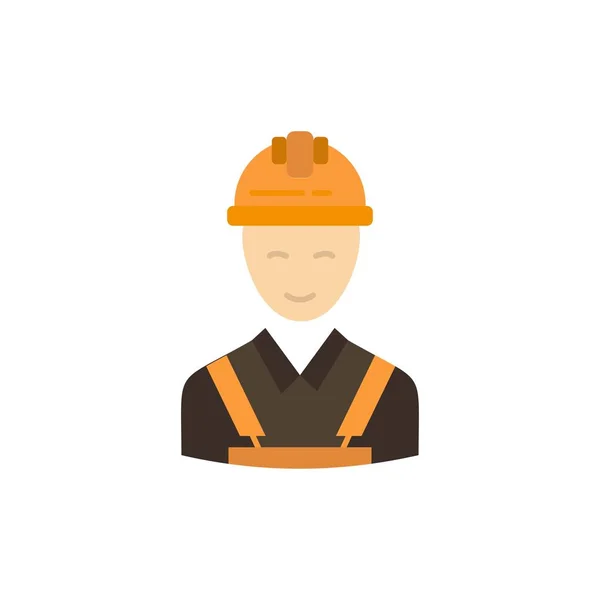 Trabajador, Edificio, Carpintero, Construcción, Reparación de Ic Color Plano — Vector de stock