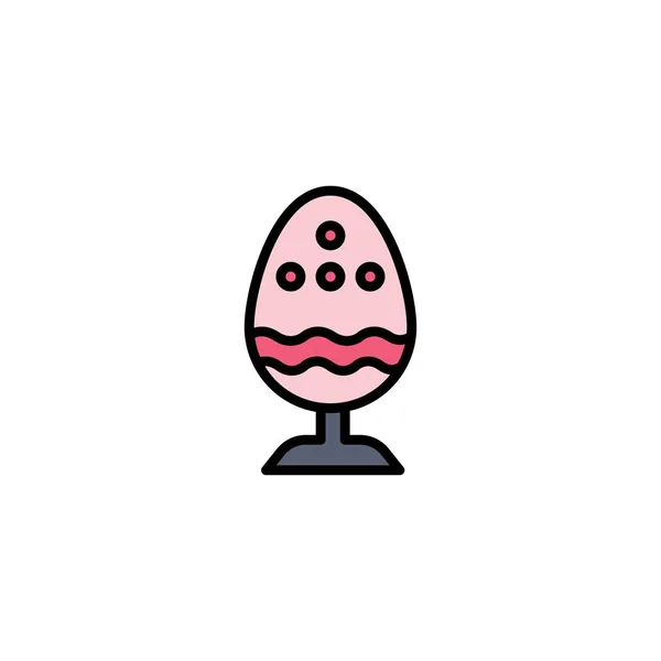 Šablona vařené, vařené vejce, Velikonoce, vejce, potravinářský byznys. Fl — Stockový vektor