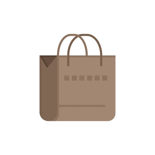 Bag, Handbag, Shopping, Shop  Flat Color Icon. Vector icon banne — Stock Vector