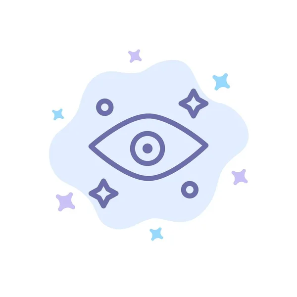 Auge, Augen, blaues Symbol auf abstraktem Wolkenhintergrund — Stockvektor