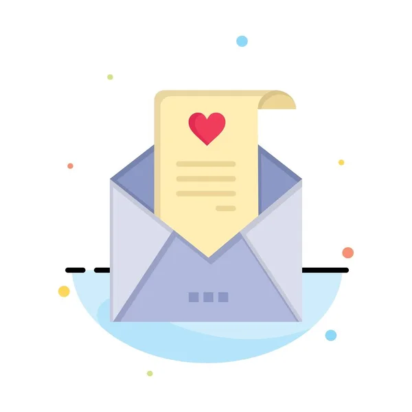 Mail, ερωτικό γράμμα, πρόταση, γαμήλια κάρτα πρότυπο επιχειρηματικό λογότυπο — Διανυσματικό Αρχείο