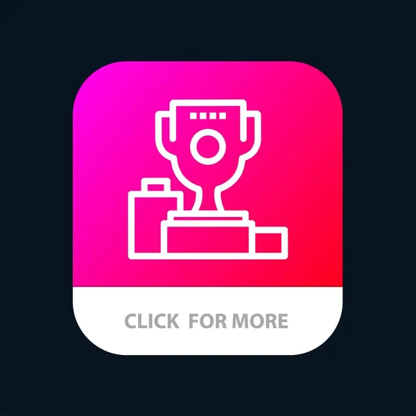 Bol, Cérémonie, Champion, Coupe, Gobelet Mobile App Button. Android — Image vectorielle
