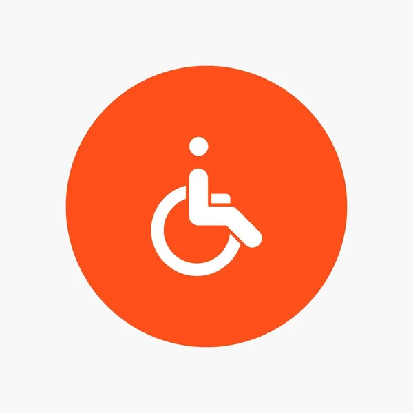 Wheelchair, Bicycle, Movement, Walk white glyph icon — Stok Vektör