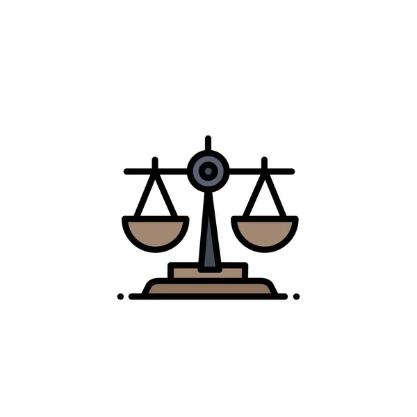 Balance, Irland, Law Business Logo-Vorlage. flache Farbe — Stockvektor