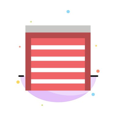 Kapı, Şehir, İnşaat, Ev Soyut Düz Renk Simge Templat