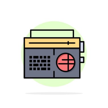 Radyo, Müzik, Ses, Medya Soyut Daire Arka Plan Düz renk