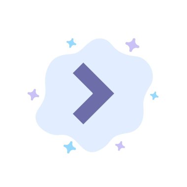 Ok, sağ, sonraki mavi simge soyut bulut arka plan