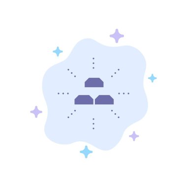 Soyut bulut B 'de barlar, fon, altın, gelir, faiz mavi simgesi