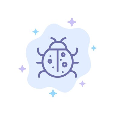 Sevimli, Böcek, Uğur Böceği, Doğa, Soyut Clou bahar mavi simge