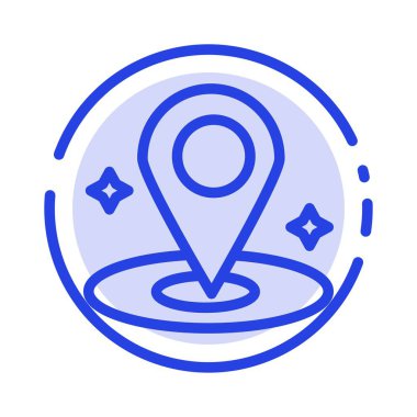 Konum, Gezinme, Mavi Noktalı Çizgi Simgesi