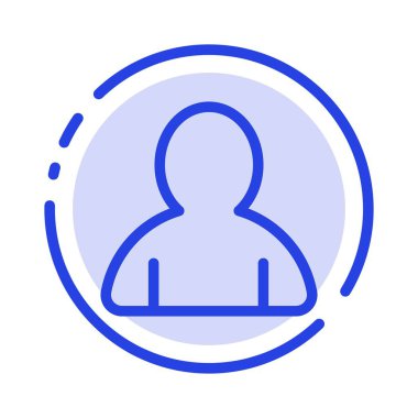 Hesap, Avatar, Kullanıcı Mavi Noktalı Çizgi Simgesi