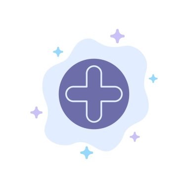 Ayrıca, İşaret, Hastane, Tıbbi Mavi Simge Soyut Bulut Backgr