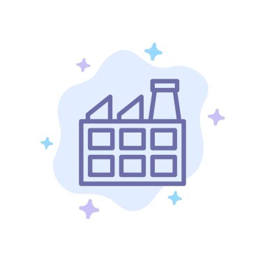 Soyut Bulut Geri İnşaat, Fabrika, Sanayi Mavi Simge