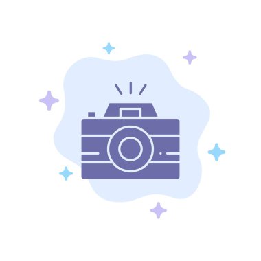 Kamera, Görüntü, Fotoğraf, Fotoğraf Mavi Simge Soyut Bulut Ba