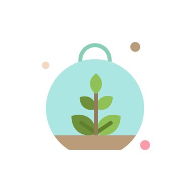 Büyüyen, Yaprak, Bitki, Bahar Düz Renk Simgesi. Vektör simgesi banne