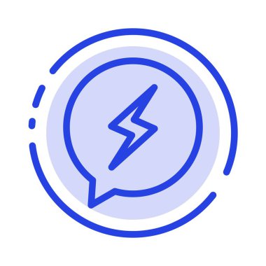 Sohbet, Sms, Sohbet, Güç Mavi Noktalı Çizgi Simgesi