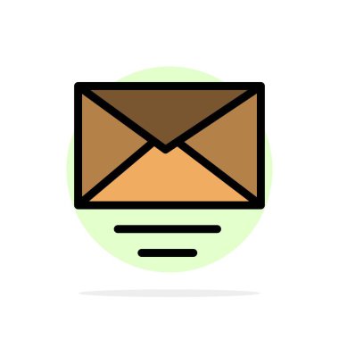 E- posta, E- posta, Metin Soyut Çember Düz Arkaplan Renk Simgesi