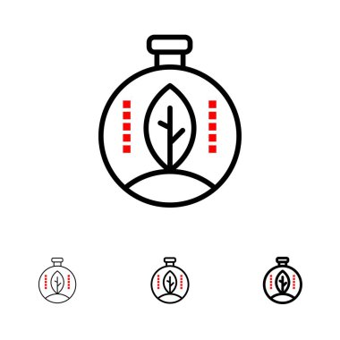 Yeşil, Yenilik, Enerji, Güç Kalın ve ince siyah çizgi simgesi s