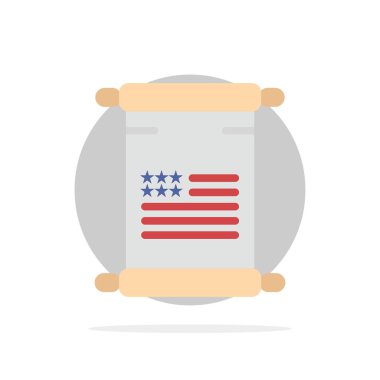 Kaydırma, Metin, Amerikan, Abd Soyut Daire Arka Plan Düz colo