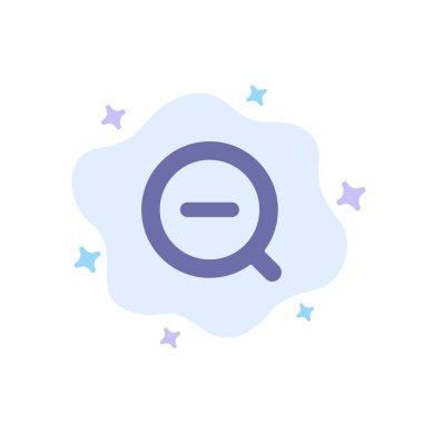 Arama, daha az, kaldır, soyut bulut Backgro üzerinde mavi simge Sil