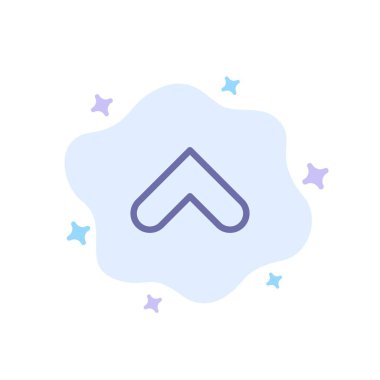 Ok, Oklar, Yukarı, Soyut Bulut Arka Planda Mavi SimgeYi İşaretle