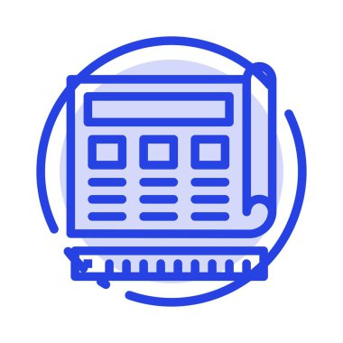 Blueprint, Mavi, Baskı, Web Sitesi, Web MaviSi Noktalı Çizgi Simgesi