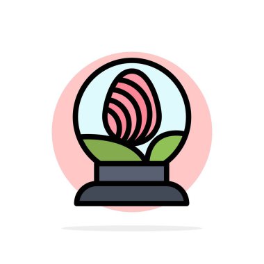 Cam, Küre, Yumurta, Paskalya Soyut Daire Arka Plan Düz renk 