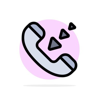 Arama, İletişim, Gelen, Telefon Soyut Daire Arka Plan 