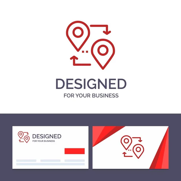 Creative Business Card and Logo template Location, Map, Pointer, — Stock Vector