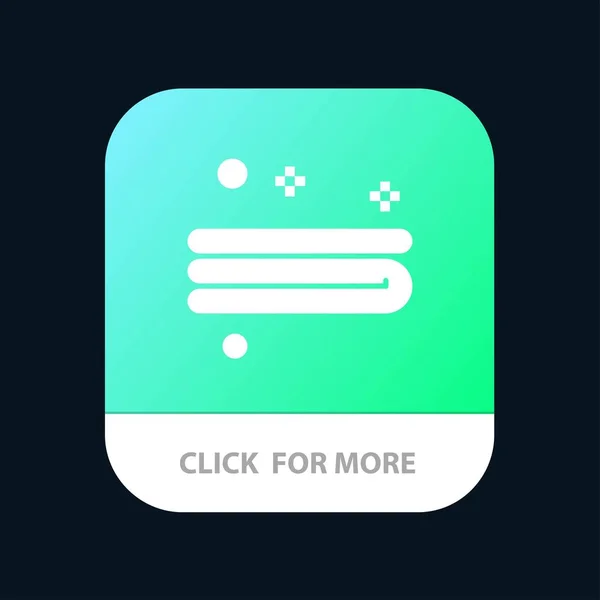 Limpo, Limpeza, Toalha Mobile App Botão. Android e IOS Glyph — Vetor de Stock