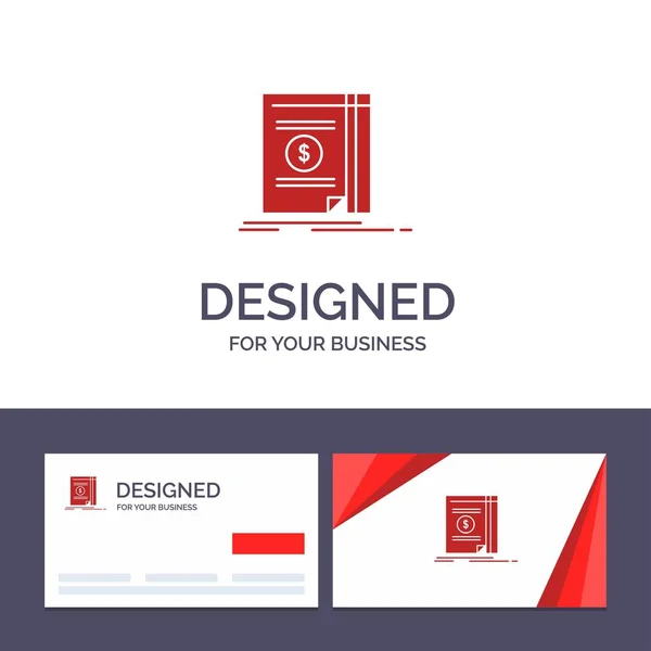 Creative Business Card and Logo template Book, Cash, Money, Nove — Stock Vector