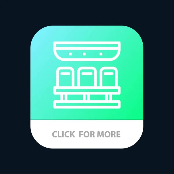 좌석, 기차, 교통, 여행 모바일 앱 버튼. 안 드 로이드 — 스톡 벡터