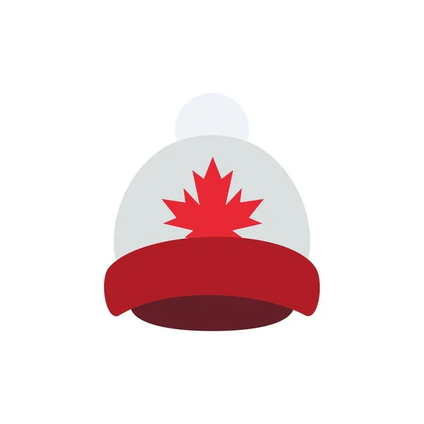Mössa, keps, Leaf, Kanada platt färg ikon. Vektor ikon banner Temp — Stock vektor
